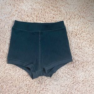 aerie xs shortie shorts in black high rise
